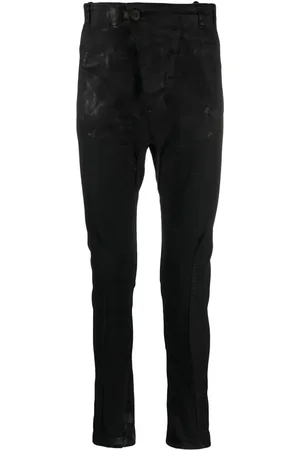 11 BY BORIS BIDJAN SABERI Drop-crotch faded skinny jeans