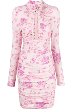 MAGDA BUTRYM Rose-print cut-out minidress