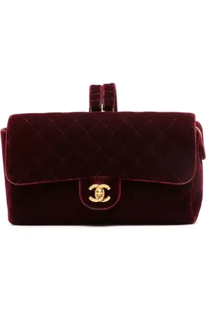 CHANEL 1994-1996 Classic Flap velvet shoulder bag