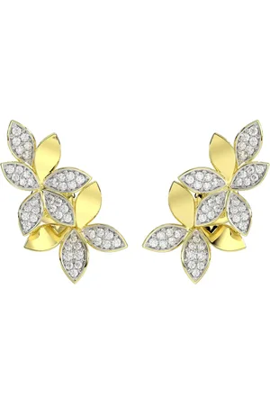 Marchesa Notte 18kt yellow Wild Flower diamond earrings