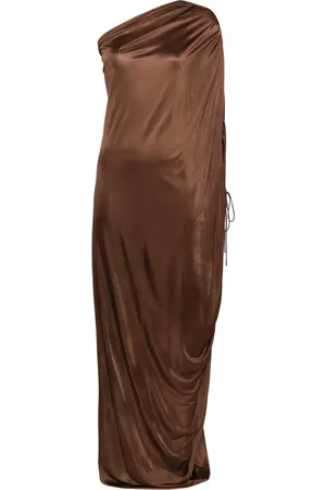 Atlein Single-sleeve draped dress