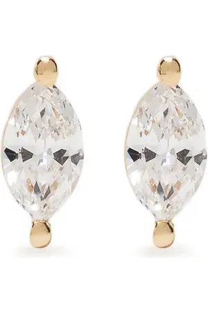 EF Collection 14kt yellow diamond stud earring
