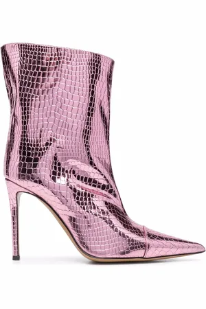 ALEXANDRE VAUTHIER Crocodile-effect 105mm ankle boots