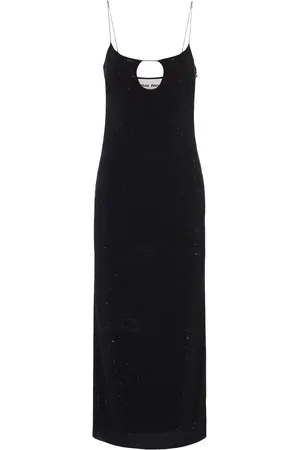 Miu Miu Rhinestone-embellished georgette dress
