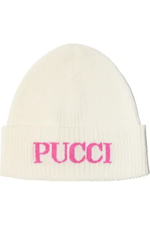 PUCCI Junior Intarsia-logo beanie hat