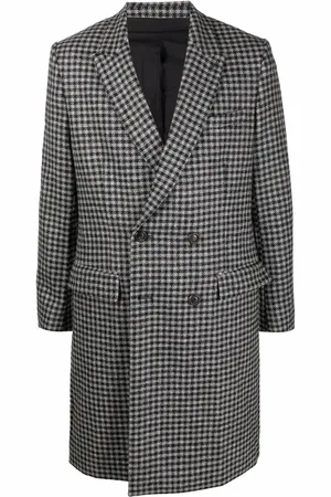 Ami Houndstooth pattern double-breasted coat