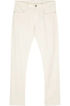 CANALI Tonal-stitching straight-leg trousers