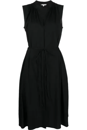 Vince Shirred band collar dress