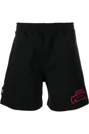 Msgm Embroidered-logo cotton track shorts