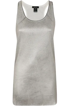 AVANT TOI Lamé-effect tank top