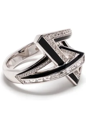 STEPHEN WEBSTER 18kt white gold Vertigo Obtuse diamond ring