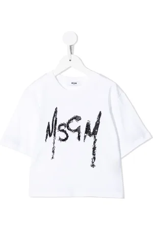 Msgm Logo-print cropped T-shirt