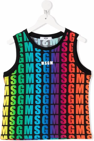 Msgm Logo-print sleeveless top