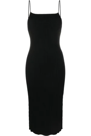 AERON Ribbed-knit low-back dress