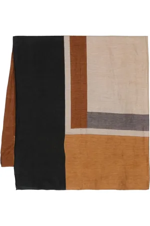 Saint Laurent Striped linen scarf