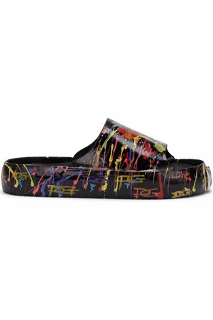 Dolce & Gabbana Paint-splatter platform slides