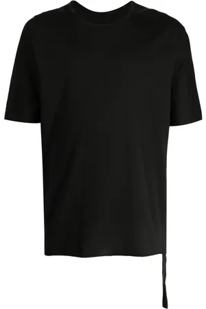 ISAAC SELLAM EXPERIENCE Leather-strap organic cotton T-shirt