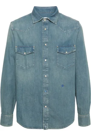 Jacob Cohen Logo-embroidered denim shirt