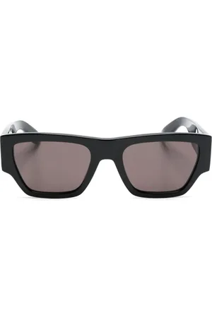 Alexander McQueen Angled rectangle-frame sunglasses