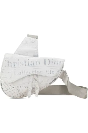 Dior 2019 Daniel Arsham Newspaper Print Saddle crossbody bag