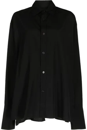 YOHJI YAMAMOTO Semi-sheer draped-panel shirt