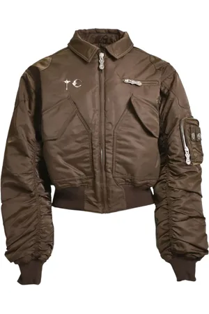 THUG CLUB Ruched bomber jacket