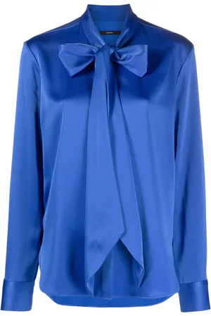 ALEX PERRY Pussy bow-collar satin blouse
