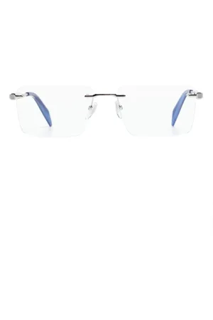 Chopard Logo-engraved geometric-frame glasses