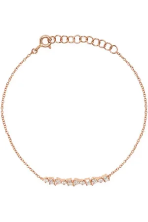 EF Collection 14kt rose gold diamond bar bracelet