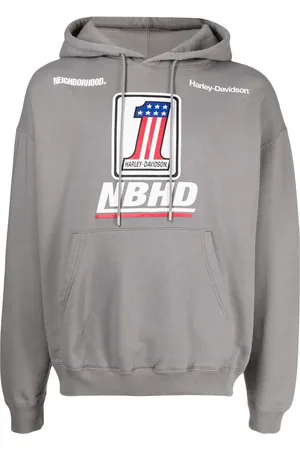 NEIGHBORHOOD X Harley Davidson logo-print hoodie