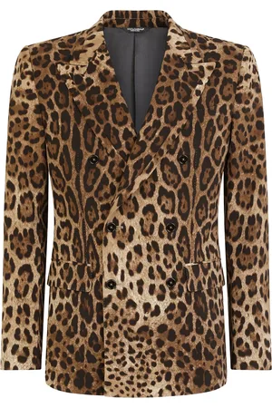 Dolce & Gabbana Sicilia-fit leopard-print double-breasted blazer