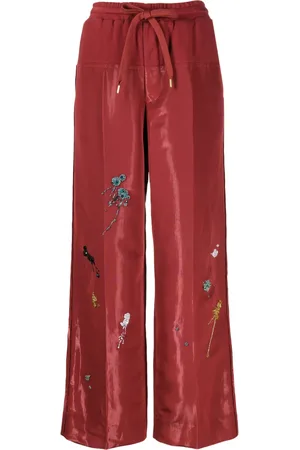 UNDERCOVER Embroidered wide-leg trousers