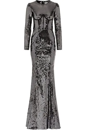 Dolce & Gabbana Corset-detail sequinned gown
