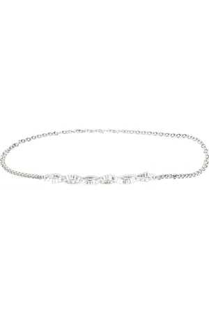 Alessandra Rich Crystal braid belt