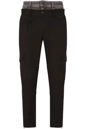 Dolce & Gabbana Double-waist straight-leg trousers