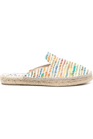 MANEBI Striped canvas espadrilles