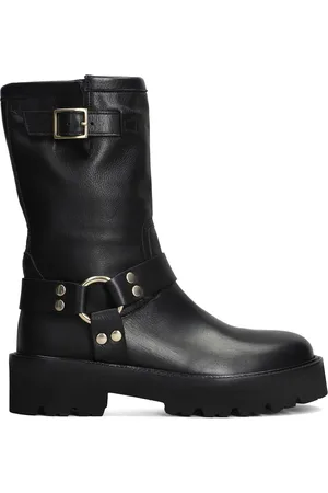 Gisel Moire Liam combat boots