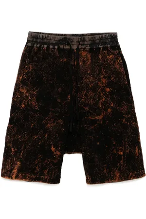 Stain Shade Cotton drop-crotch shorts