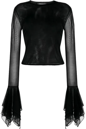 BLUMARINE Semi-sheer tulle T-shirt