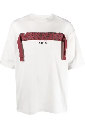 Lanvin Curb Lace logo-embroidered T-shirt