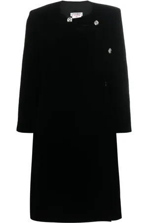 Saint Laurent 1990s velvet long-sleeve dress