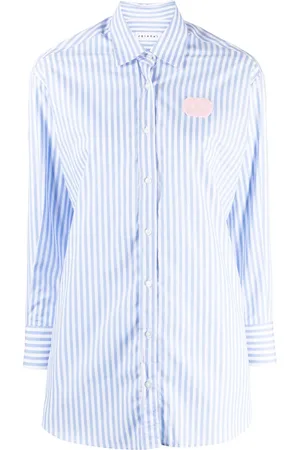 JOSHUA SANDERS Slogan-print striped shirt