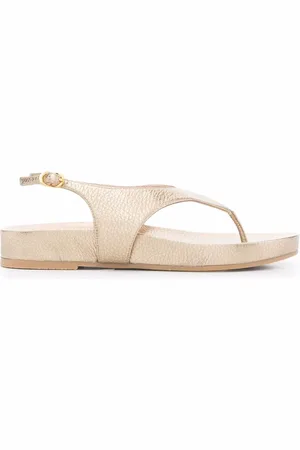 Stuart Weitzman Metallic-effect open-toe sandals