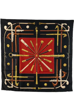 Hermès 20th Century Cannes et Pommeaux Silk Scarf scarves