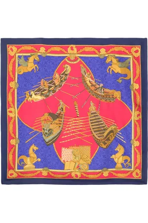 Hermès 2000s Les Bissone de Venise silk scarf