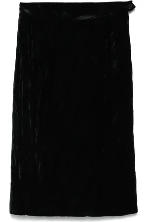 Saint Laurent 1980s velvet pencil skirt