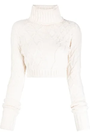 MONSE Cropped roll-neck wool jumper