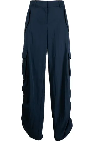 SYSTEM Drawstring wide-leg trousers