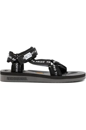 NEIGHBORHOOD Logo-tape flat sandals