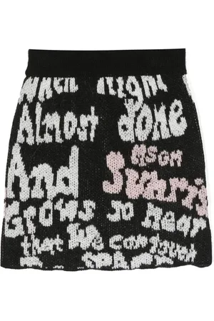Msgm Intarsia-knit midi skirt